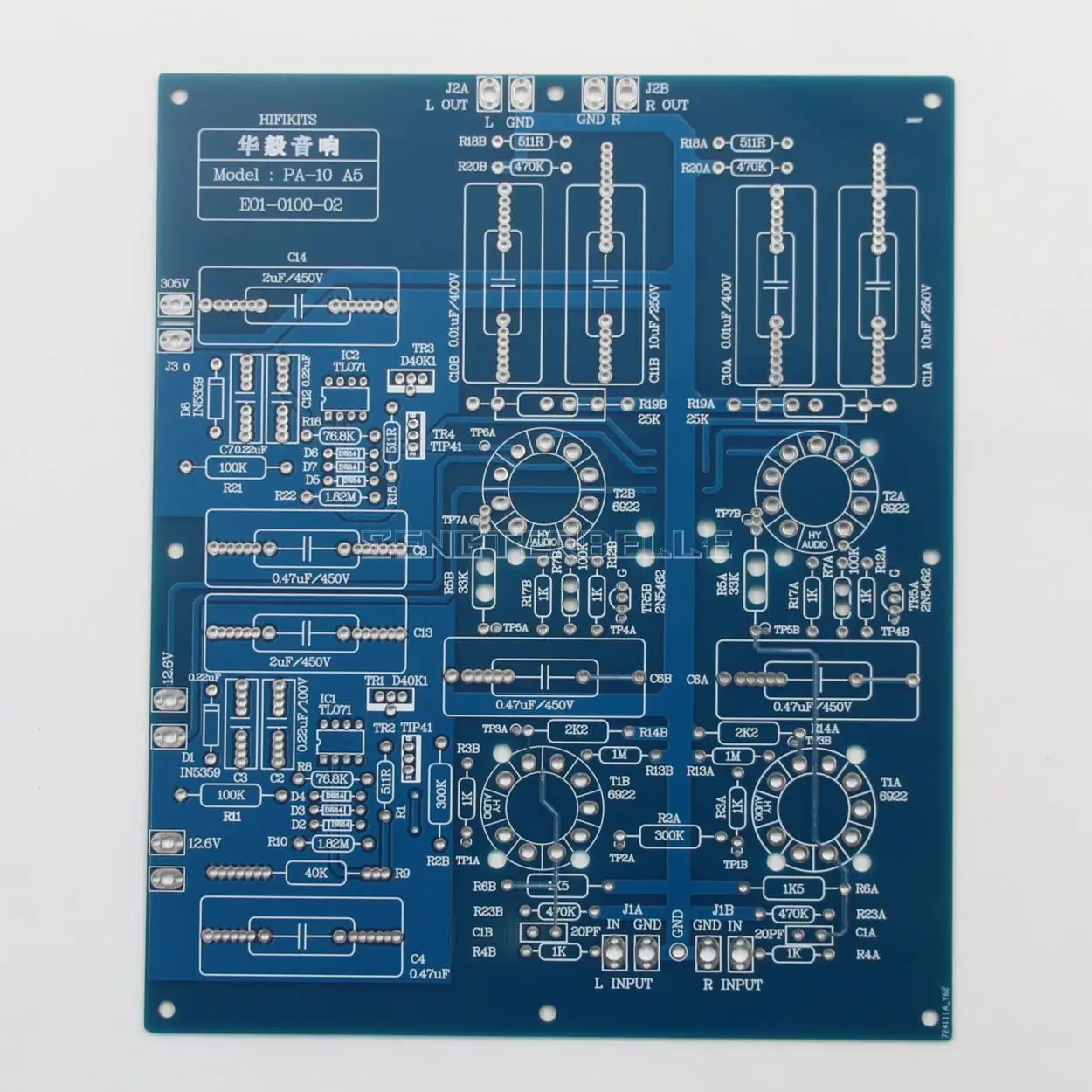 HiFi ARC SP-10 6922 لوحة مضخم أنبوب الفراغ PCB مع مصدر الطاقة