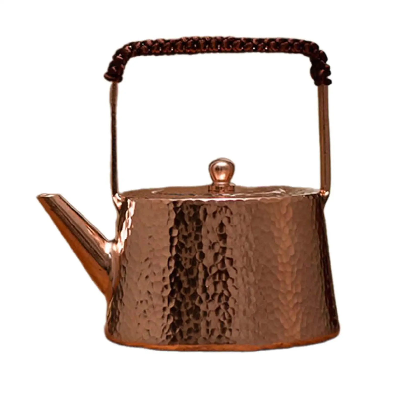 

Pure Copper Teapot 400ml Tea Infuser Chinese Tea Ceremony Kung Fu Teapot Coffee Pot for Hotel Hiking Tea House Household Outdoor