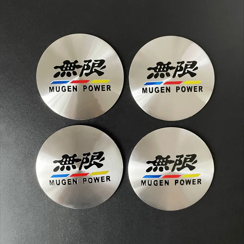 4Pcs 56MM Mugen Logo Car Wheel Center Hub Caps Emblem Sticker Decals Cover For Honda Civic Accord CRV Fit CITY Hrv Accessories