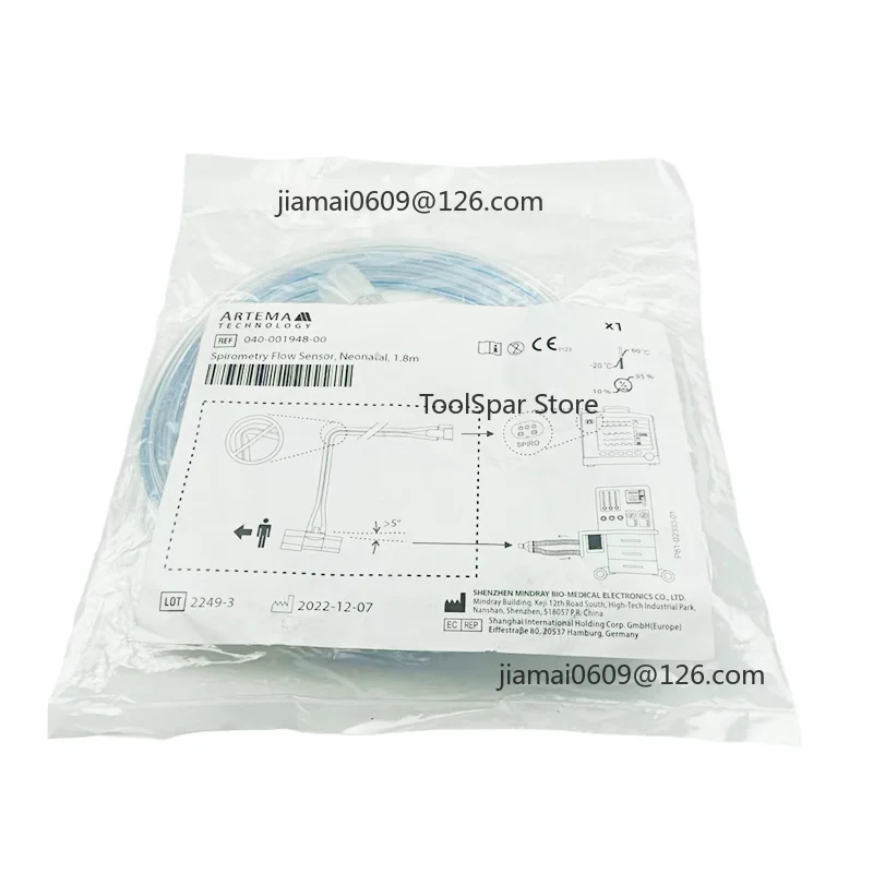 Neonatal Ventilator Flow Sensor 1.8m, Medical Ventilation Spare Part 040-001948-00
