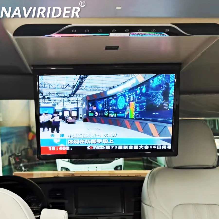 22Inch Android 13 For Maxus V90 RV Vanlife Roof Ceiling Monitor Multimedia Video Player Universal Car Monitor WIFI USB HDMI FM