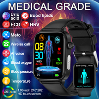 LIGE New Medical Grade ECG Smart Watch For Men Uric Acid SOS First Aid Function Sport Wristwatch Bluetooth Call Women Smartwatch