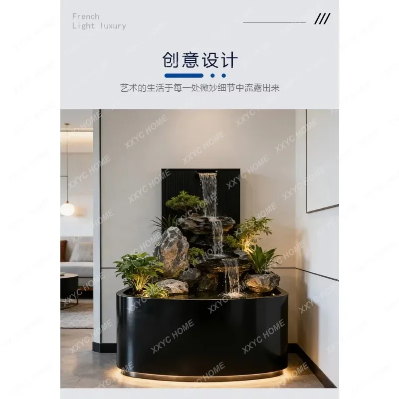 GGInk arc Shijian balcony stainless steel fish pond flower box metal flowing water ornament outdoor