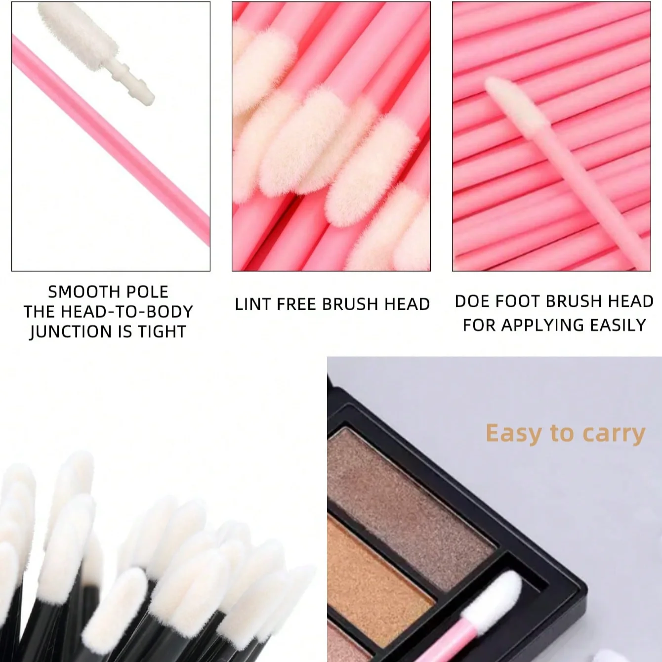 50 قطعة عصي الشفاه القابل للتصرف رمش Microswabs يشكلون فرشاة رمش فرشاة عصي الماسكارا أطقم لملحقات رمش #3