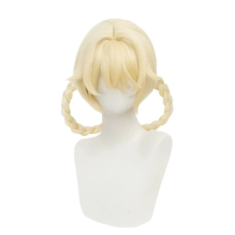 Game Genshin Impact Jahoda Cosplay Wig Womem Lolita Golden Hair Heat Resistant Synthetic Wig Carnival Dress Up Prop
