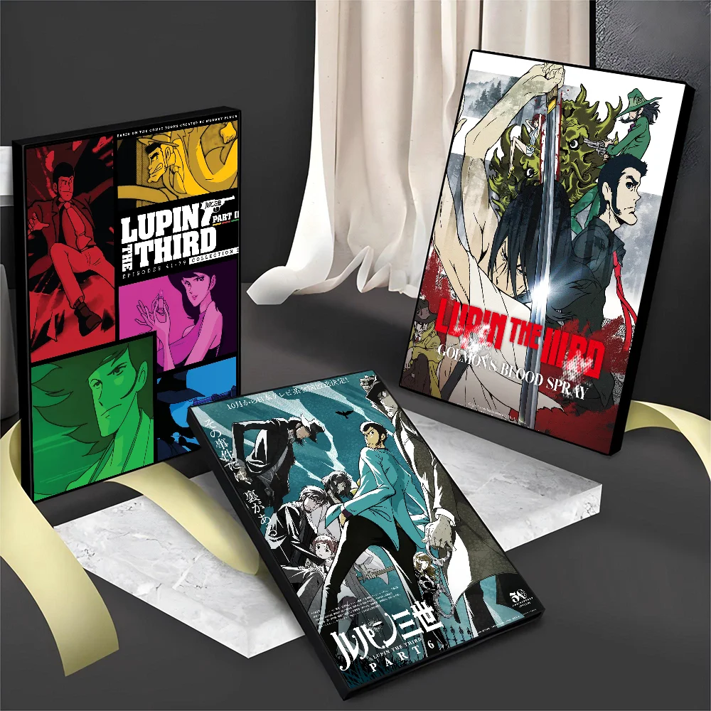 لوبين الثالث كاريكاتير ورق أبيض ملصق HD جودة ملصق جدار الفن اللوحة غرفة الدراسة جدار ديكور