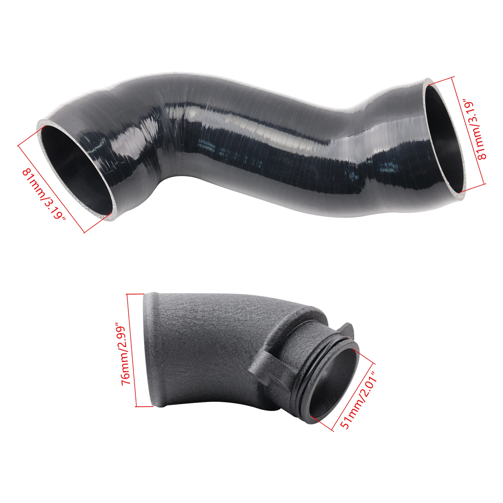 Silicone Turbo Inlet Elbow Intake Hose  For VW Golf MK8 R GTI CS Audi S3 8Y MQB EVO EA888.4 245HP Stage 2 Tuning Mod