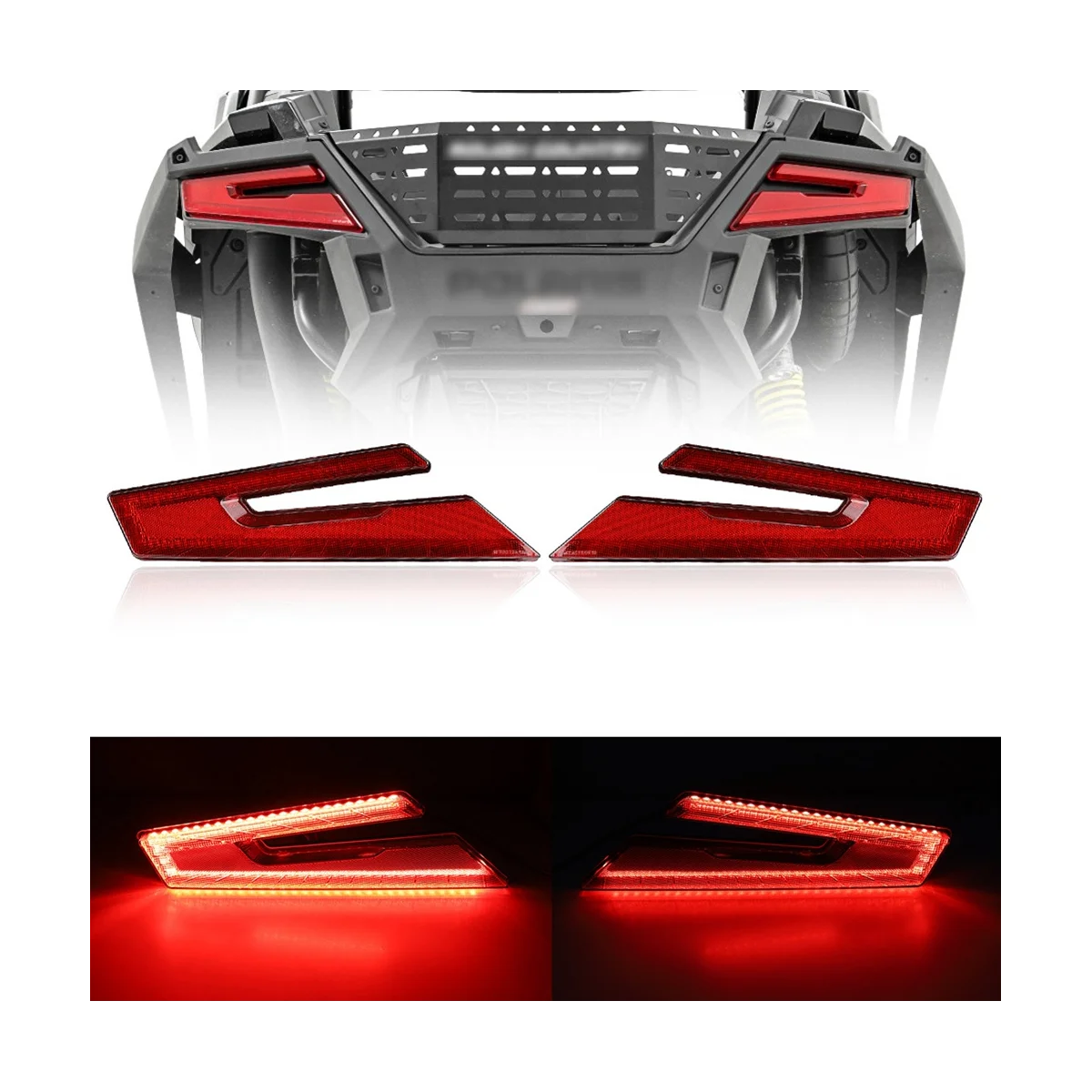 All Terrain Beach Bike Black 12V LED Brake Light for Polaris RZR PRO XP XP4 2020-2021 Brake Tail