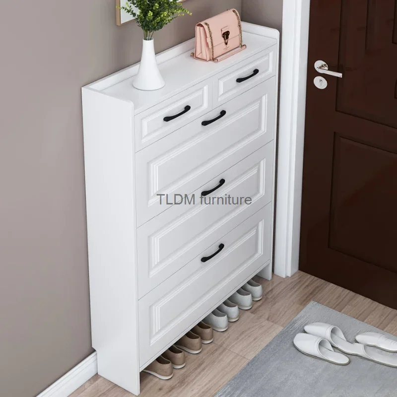 

Organizers Thin Shoe Cabinet Closet Hallway Modern Auvent Wooden Shoe Rack Display Zapateros Organizadores Hotel Furniture