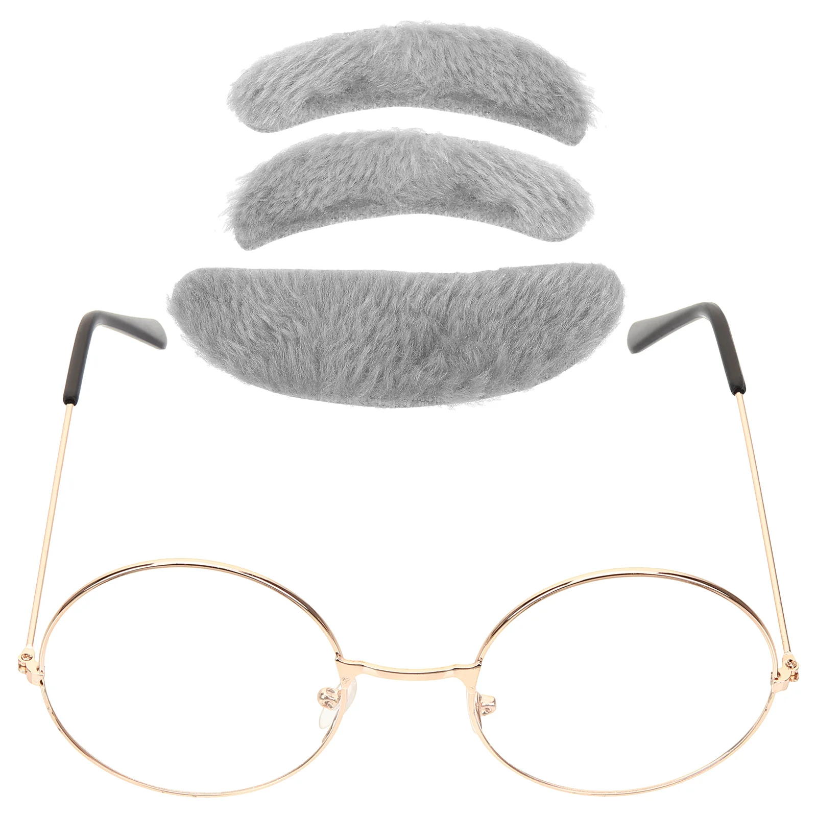 Fake Beard Kit Costume Accessories Old Man Kids Grandpa for Glasses Rabbit Fur Boys Funny Props