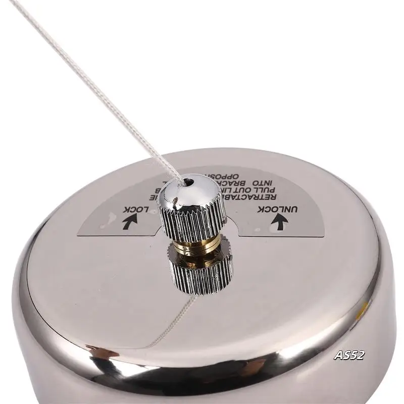 

2X 2.8M Stainless Steel Clothesline Rope Retractable Clothesline Indoor Stainless Steel Round Clothesline
