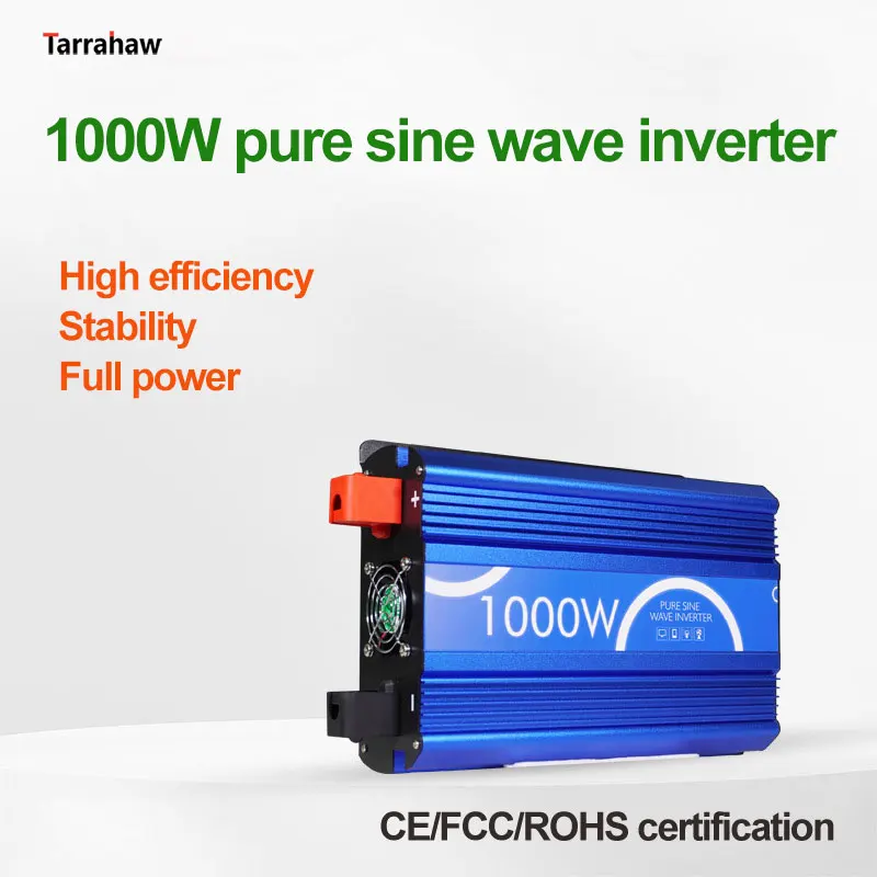 Inverter a onda sinusoidale pura da 1000W/1500W da 12V/24V a 220V/110V Inverter universale per sistema solare per veicoli intelligenti a piena potenza