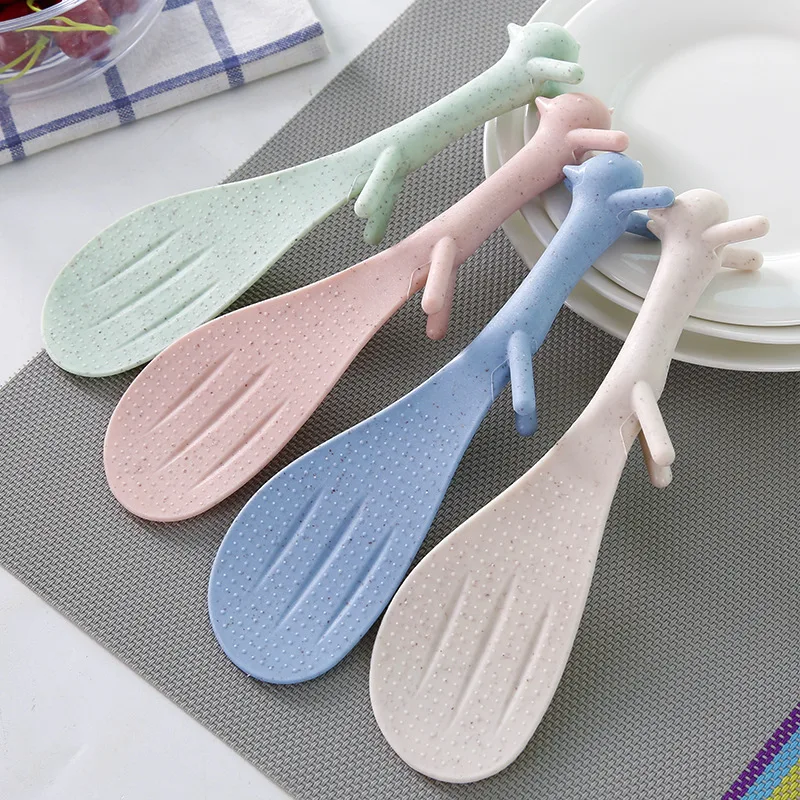 

1PCS Lovely Kitchen Supplie Squirrel Shaped Ladle Non Stick Rice Paddle Meal Spoon Large Size