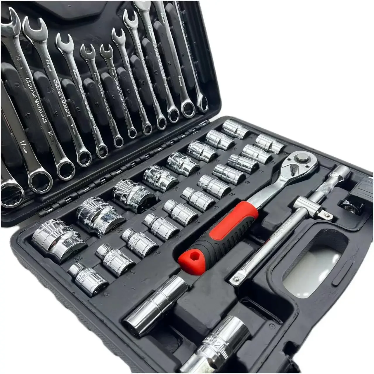 Mechanics Essential Home Hardware Box Car Repair 37PCS 1/2"Dr. Power Hand Tools Socket Set
