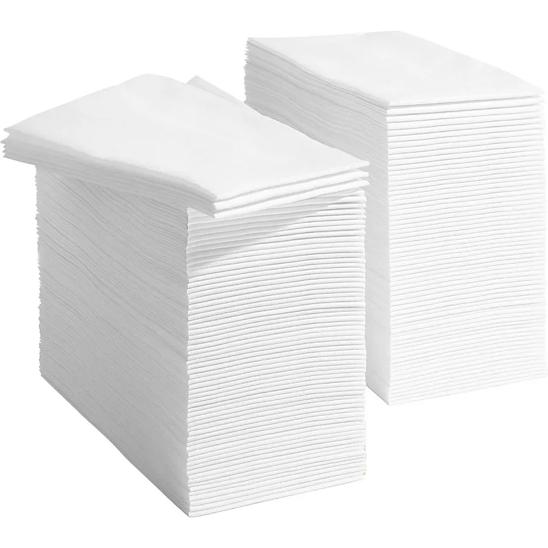 

200 Disposable Paper Hand Towels That Feel Like Linen Napkins -White, Disposable Guest Towels, Wedding,Paper, Disposable Napkins