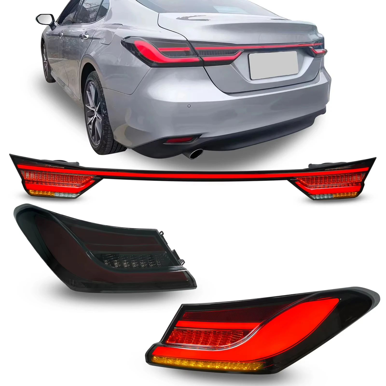 Premium LED Taillights for Camry 2018-2021/2023 - Sequential Turn Signals & Trunk Light Integration