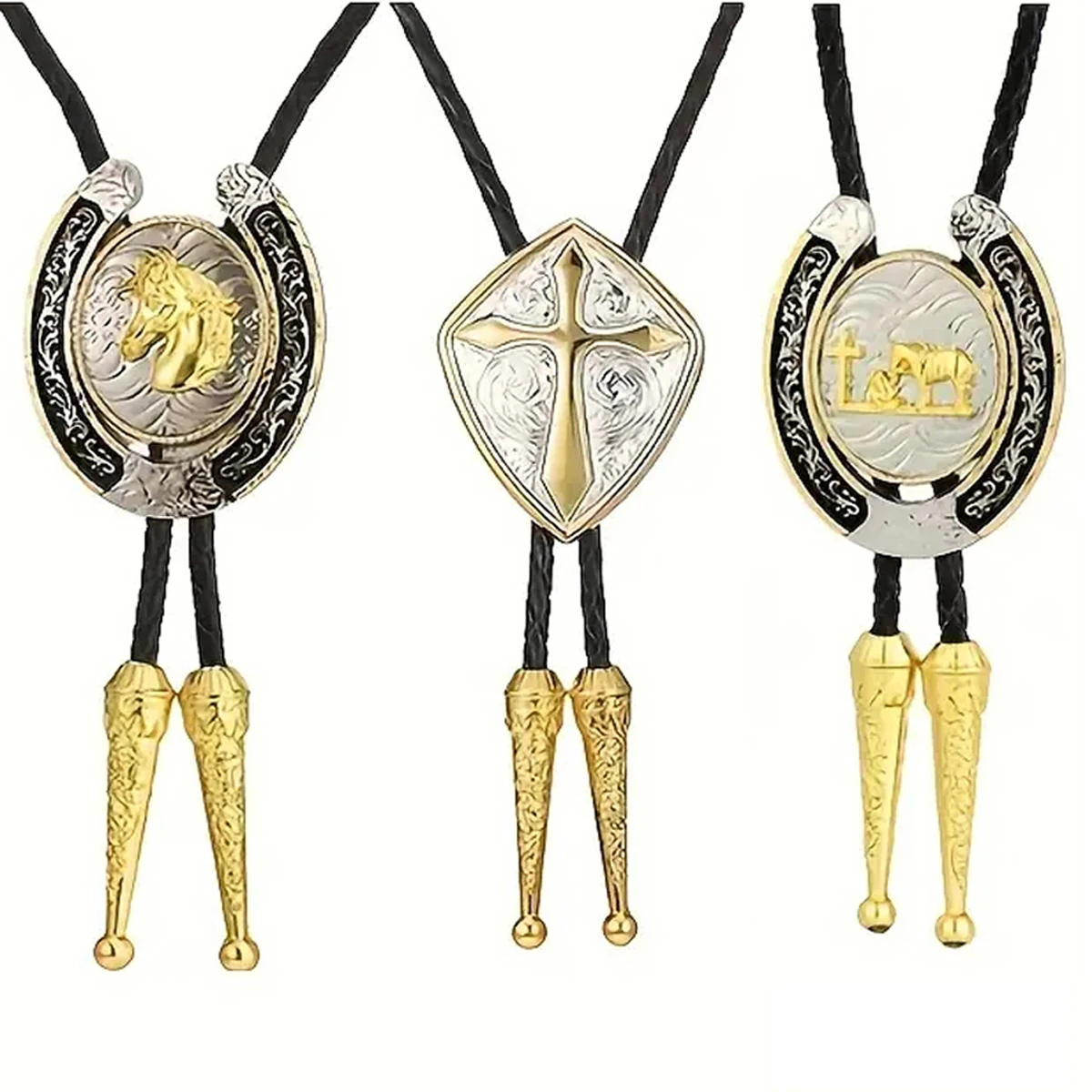 A collection of western colors bolo tie