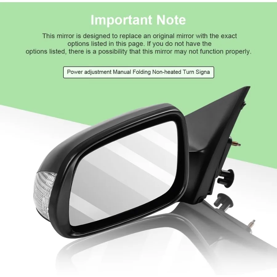 مرايا جانبية يسار ويمين تناسب إشارة الانعطاف 20052010 Scion tC SC1320102 SC1321102 لتعزيز الرؤية وS #4