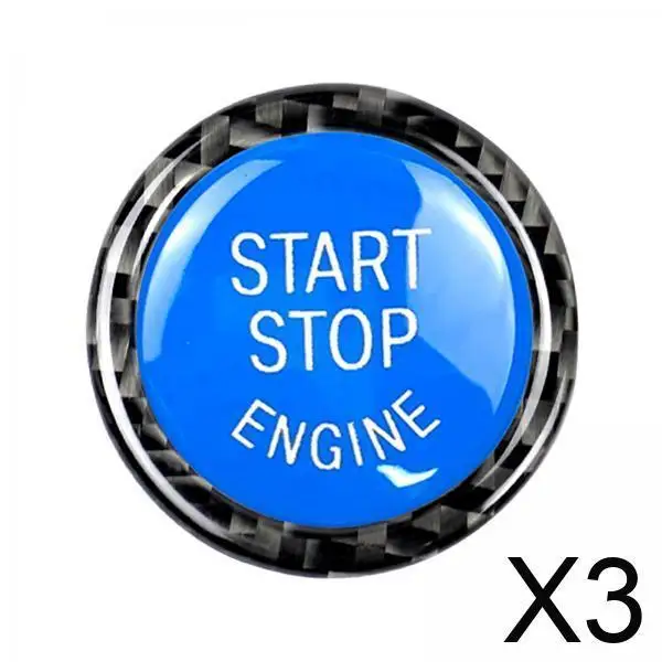 

Blue Start Stop Button Cover Protector ABS Decoration Trim Ring Kit for BMW E90 E92 E93 320i Z4 E89