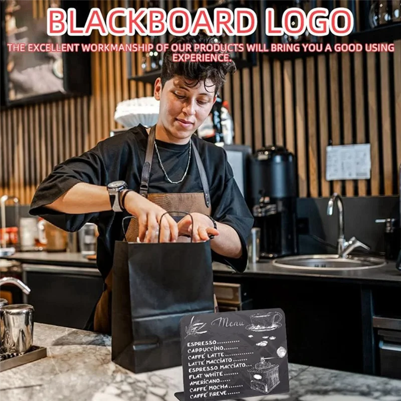 20 Pack Mini Chalkboard Signs Plastic For Chalk Sign For Food - Party - Buffet - Table Sign Chalkboard With 2 Chalk Marker-POS