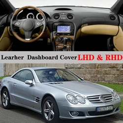 Dashboard Dash Mat Cover PU Leather Pad Sunshade Anti-UV Accessories For Mercedes-Benz SL 500 550 600 350 R230 2003 - 2012 2010