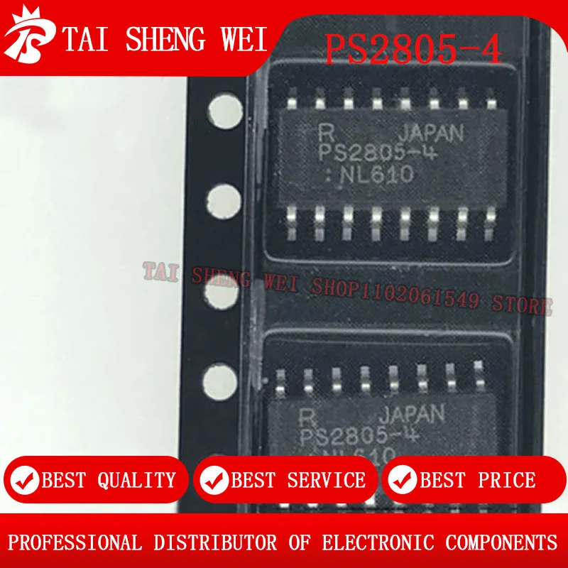 

10PCS Brand New PS2805-4 SOP-16 SMD Four-Channel Optocoupler PS2805 PS2805C-4