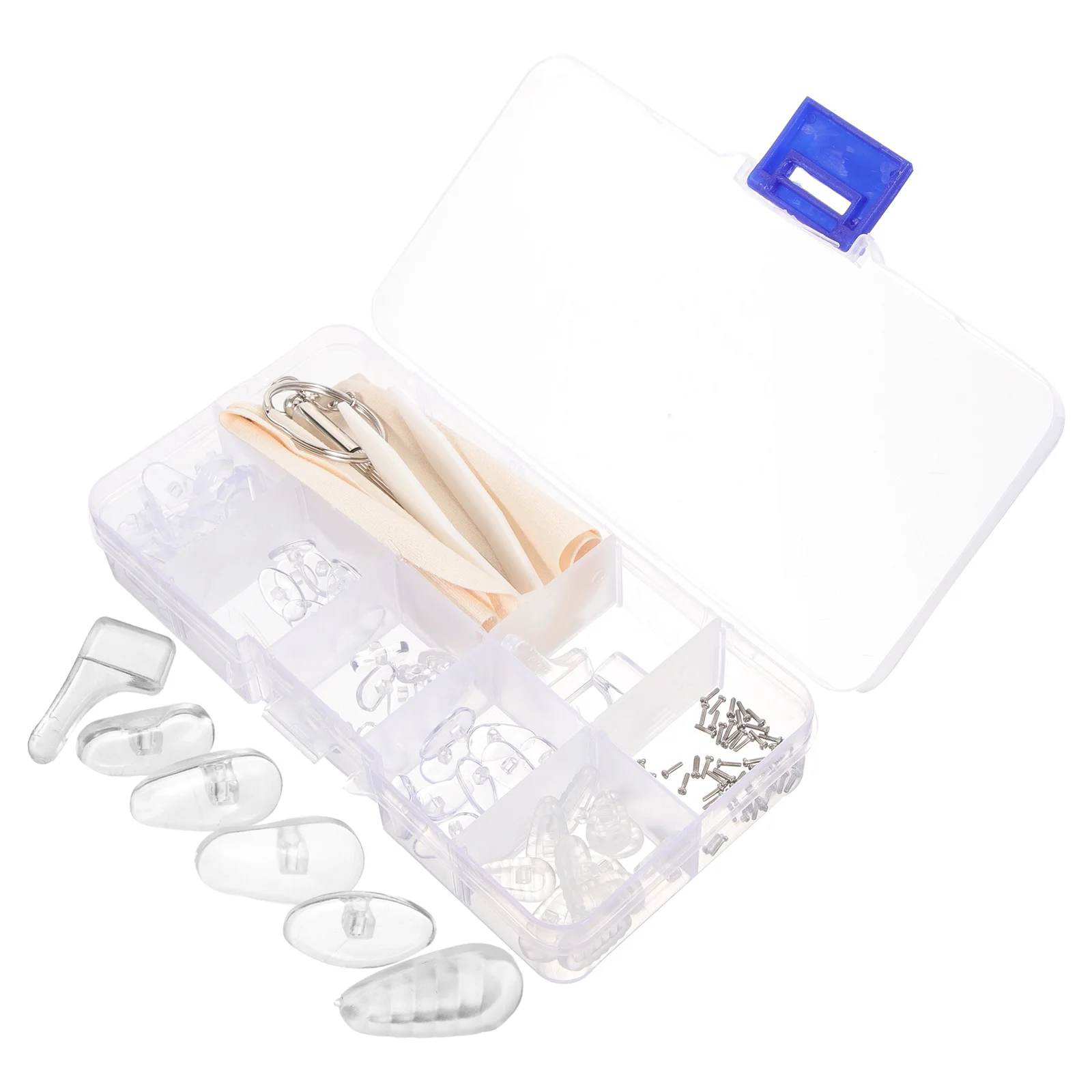 

Nose Brake Set Bridge for Glasses Pads Eyeglasses Silicone Repair Kit with Screws Suite