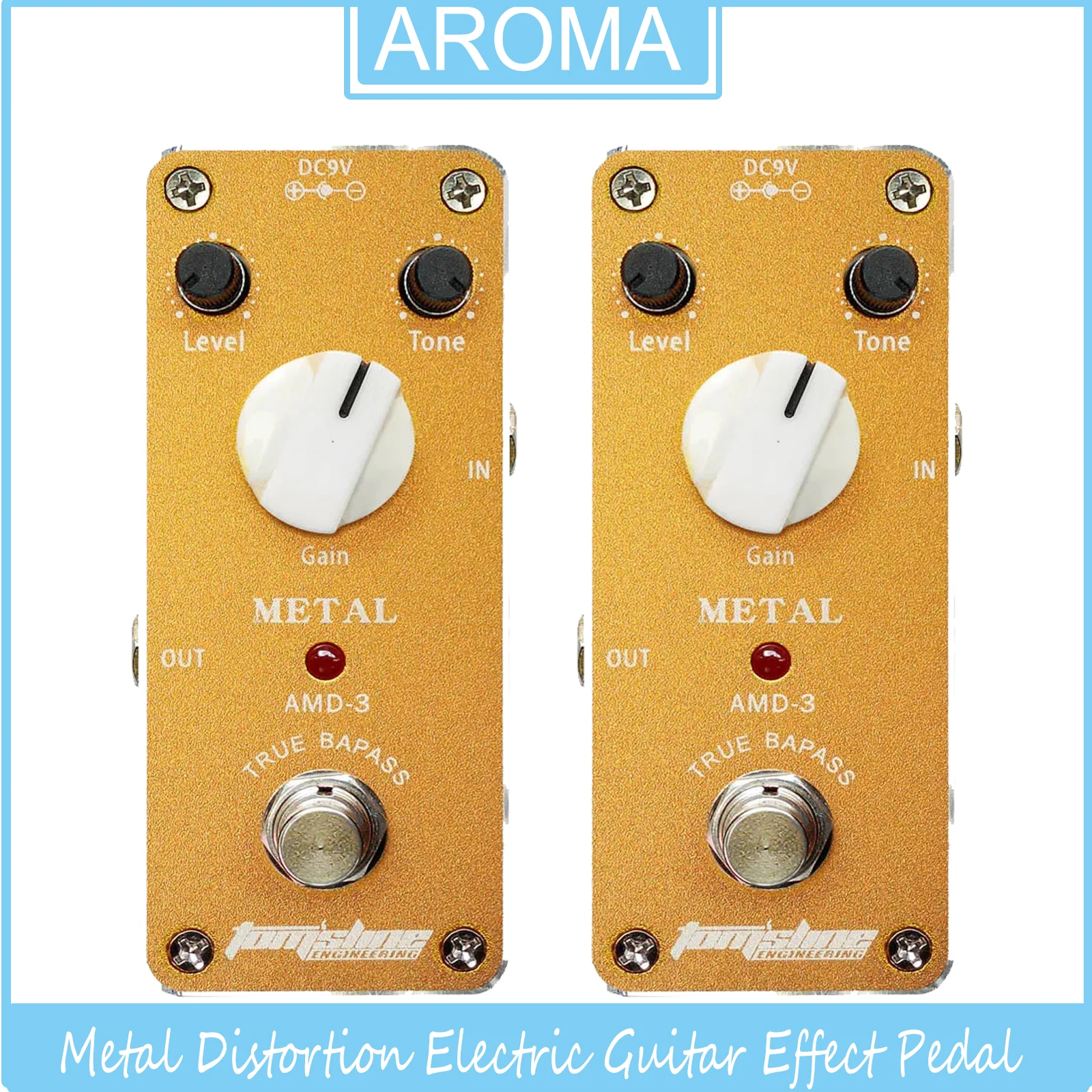 

AROMA гитарная педаль эффектов с металлическими искажениями, педаль эффектов для электрогитары с педалью True Bypass, аксессуары для гитары