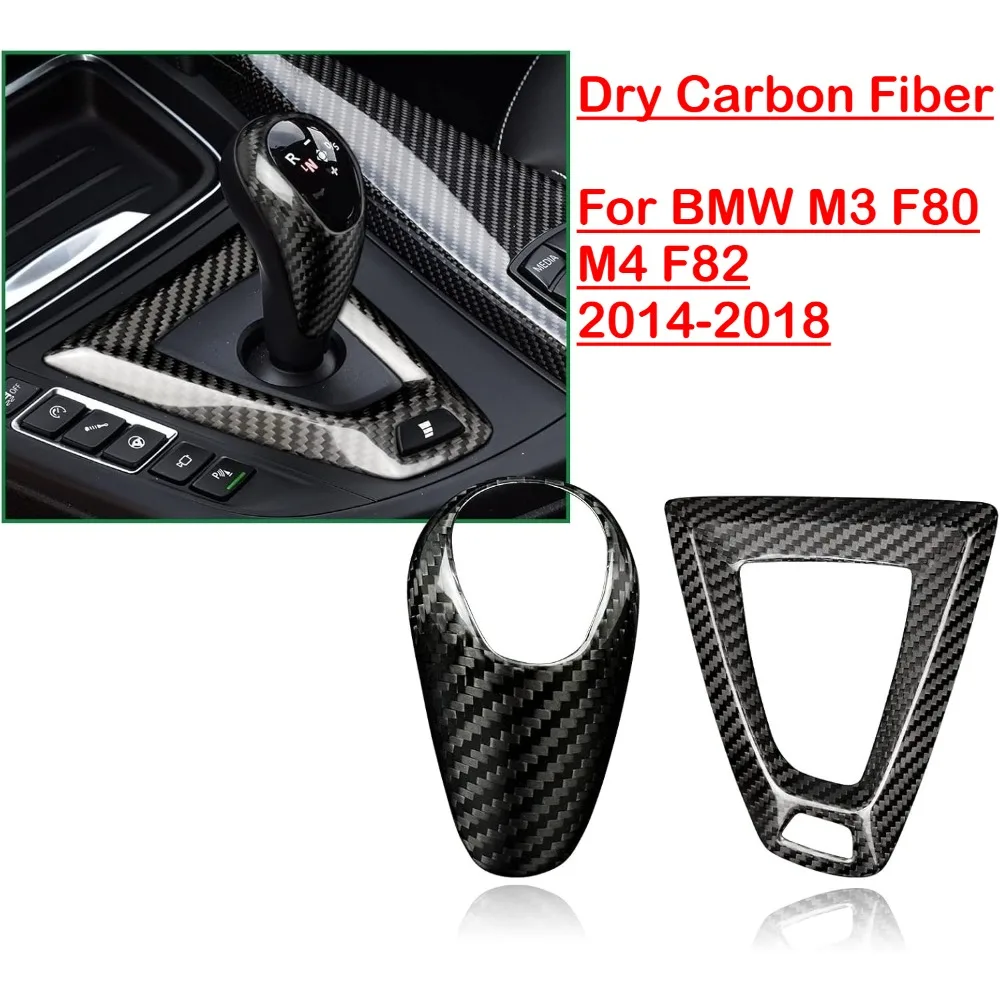 

Набор из углеродного волокна, накладка на ручку переключения передач, панель, защитные наклейки для BMW M3 F80 M4 F82 2014-2018, аксессуары для украшения автомобиля