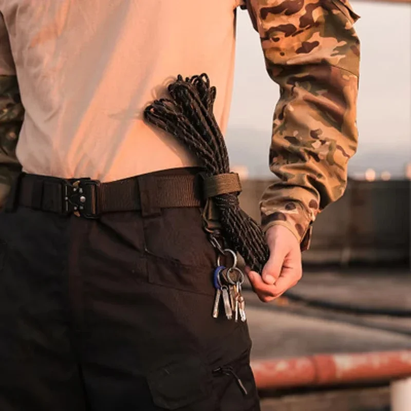 قفاز نايلون معلق مشبك حلقة تسلق تكتيكية حبل تخزين مشبك متعدد الأغراض في الهواء الطلق قفاز تخزين التعادل