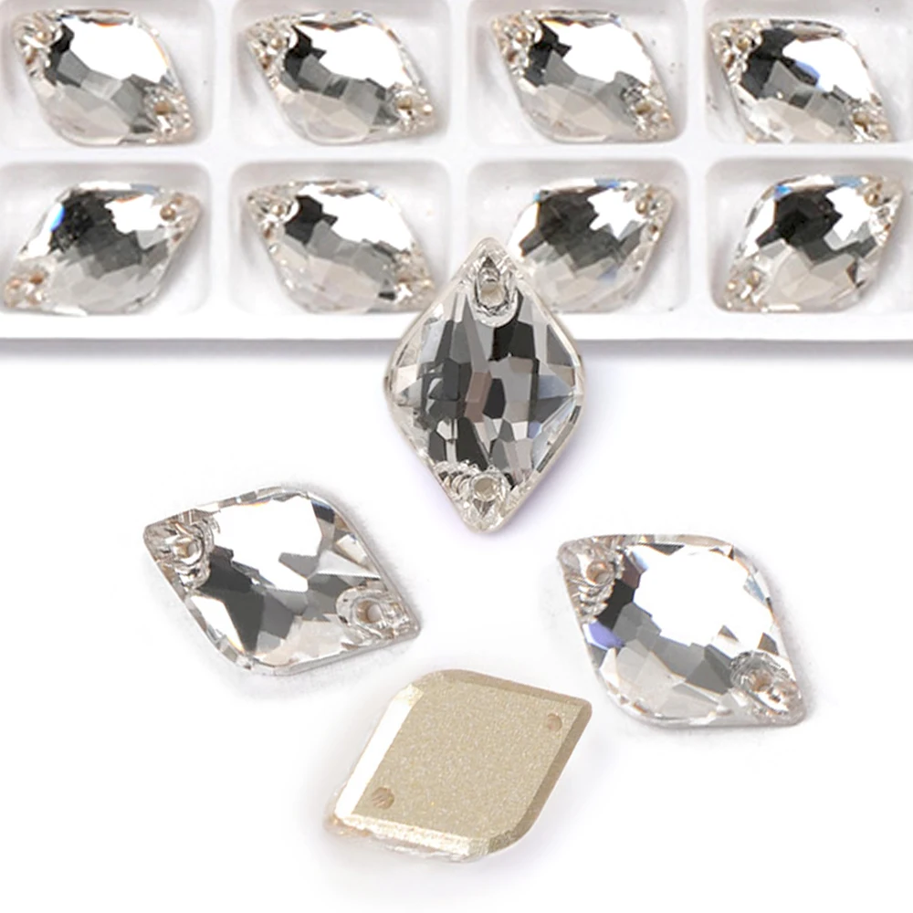 Pubrilex K9 Glas Kristallklare Flache Rückseite Strasssteine zum Aufnähen für Kleidungsstücke, Kleider, Handarbeiten und Schuhe in verschiedenen Größen und Formen – Detail 7