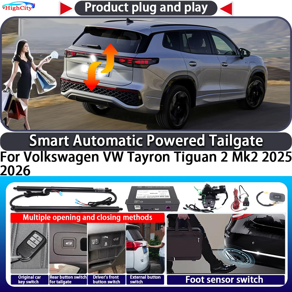 Für Volkswagen VW Tayron Tiguan 2 Mk2 2025 2026 Intelligente Automatische Elektrische Heckklappe Schlüsselgesteuertes Kofferraumöffnungs-Set Power-Heckklappe