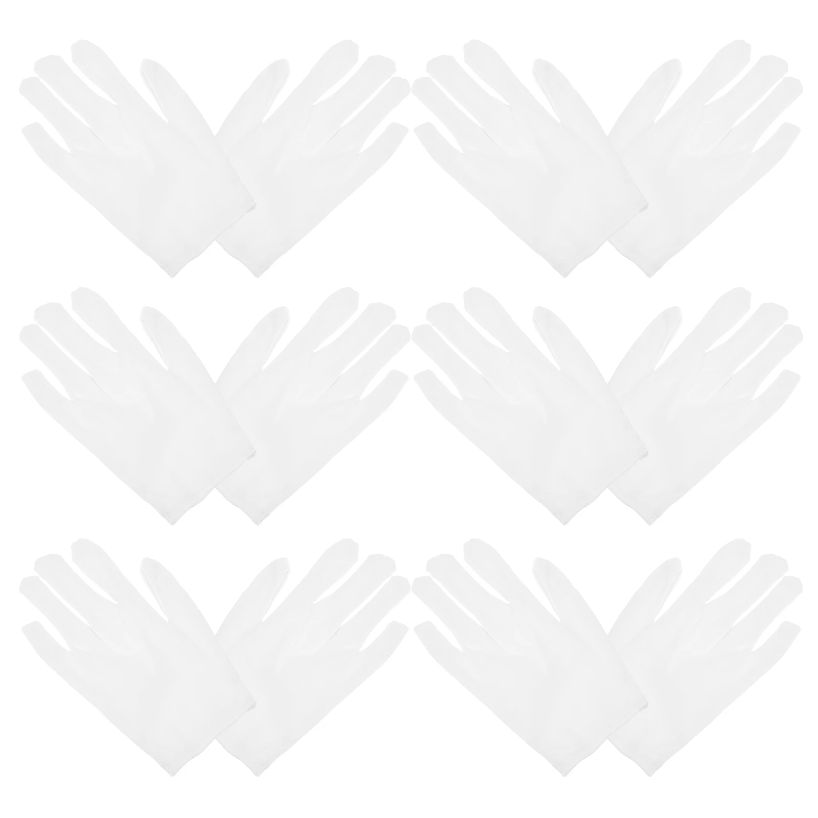 

10 Pairs White Jewelry Gloves Cotton Hand Gloves Santa Polishing Soft Sweatproof Reusable Labor Protection