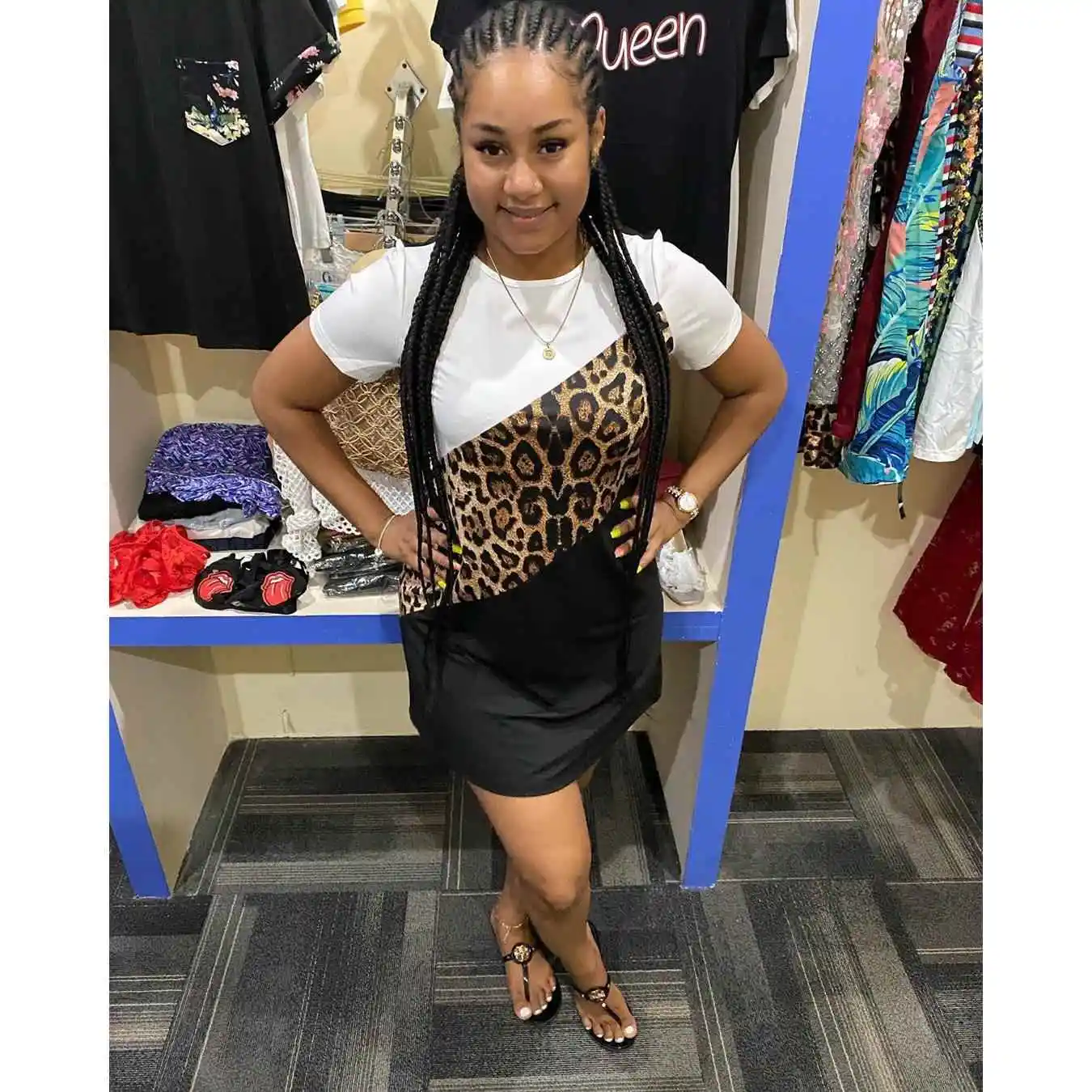 Feminino casual personali leopardo impressão contraste costura cinto chapéu cachecol de meia-idade e ly acessórios de roupas