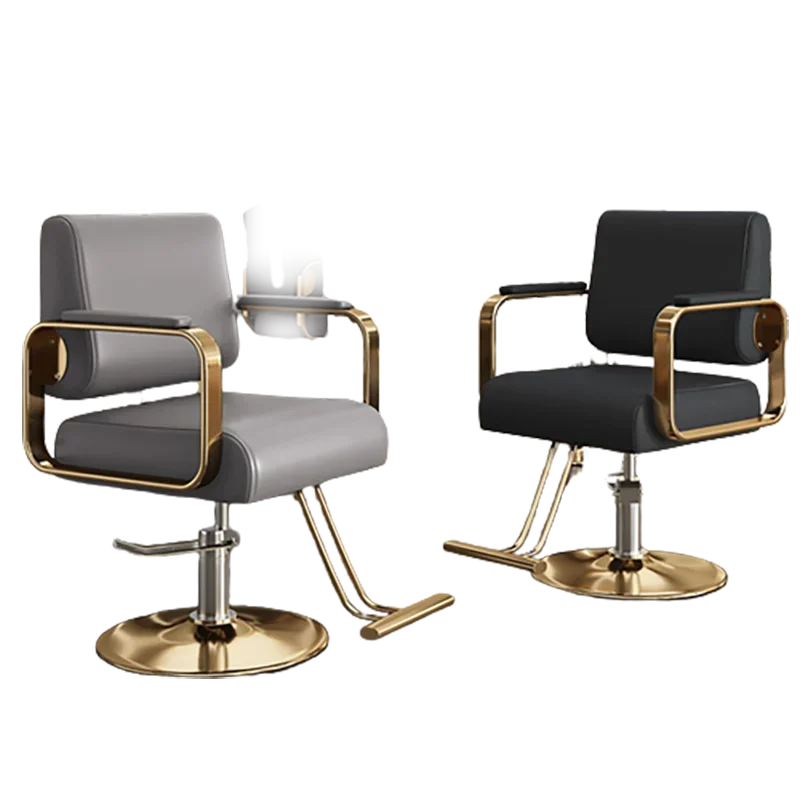 

Luxury Barbershop Barber Chair Personalized Gold Swivel Designed Barber Chair Beauty Salon Cadeira De Barbeiro Furniture