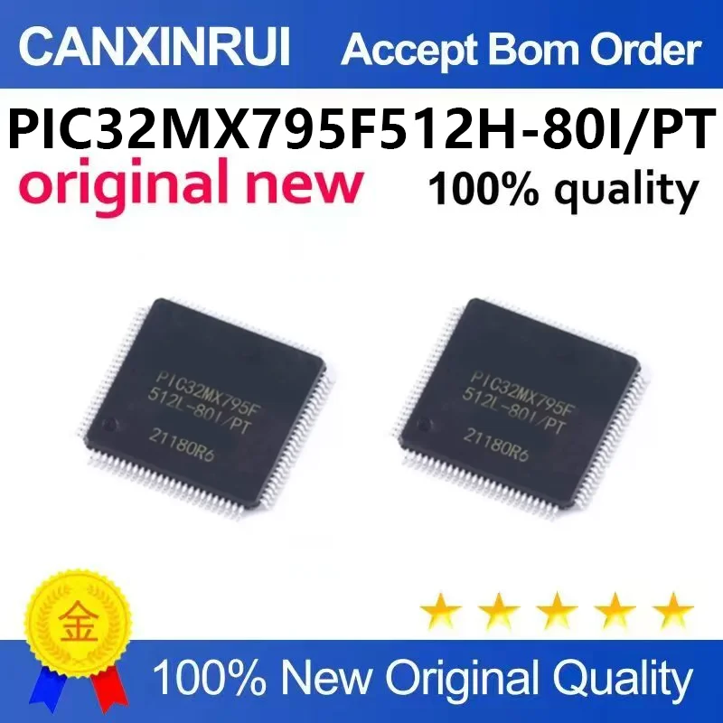 (5pcs-100pcs)PIC32MX795F512H-80IPT package TQFP-64 microcontroller chip IC