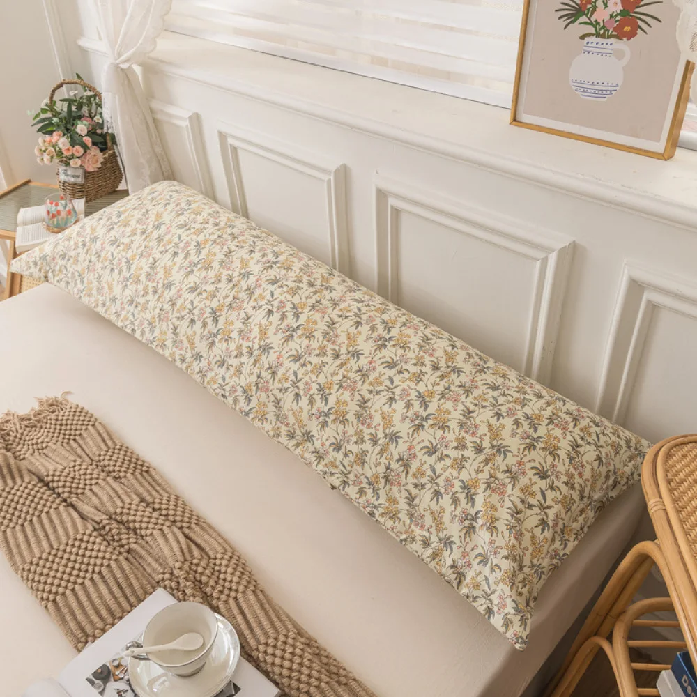 Premium Washed Long Pillow Cover Soft Breathable Envelope Closure Bedding Pillow Slip For Home Couple Large Size Bed Decor