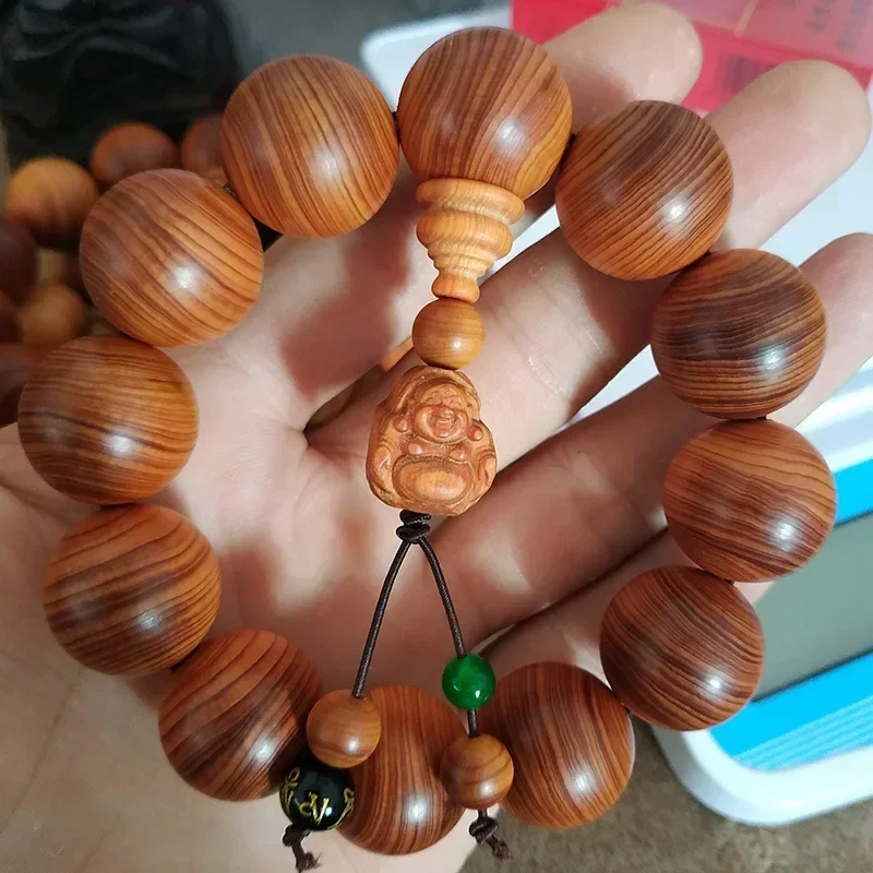 

Chenhua Red oil hand string 20 Cliff Cypress Buddha beads hand string men women gifts Chinese knot wood artifact wholesale gift