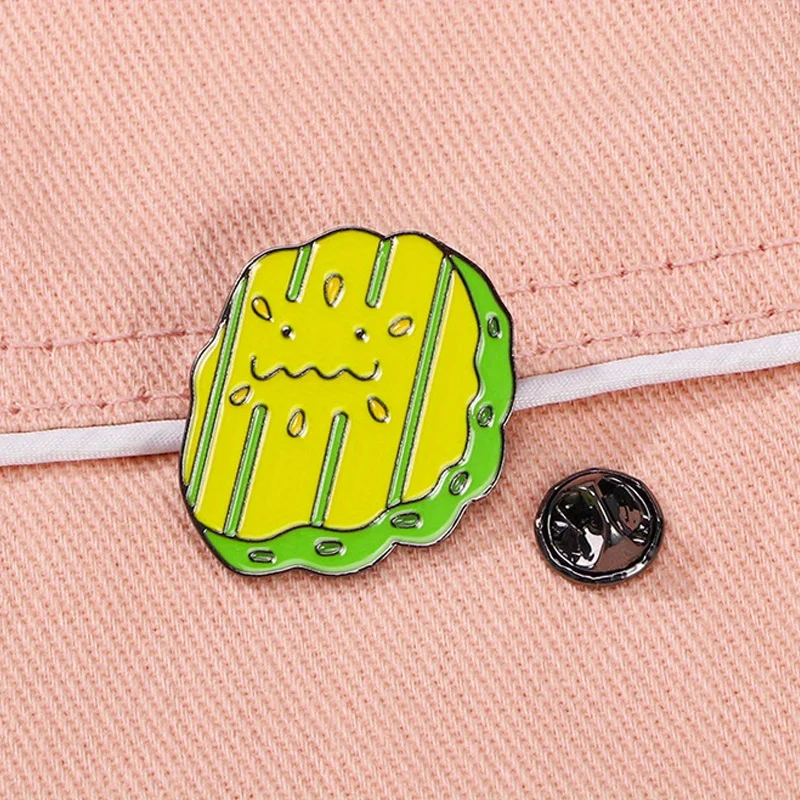 Funny Cartoon Cucumber Brooch Cute Vegetable Clothing Decoration Fixed Backpack Badge