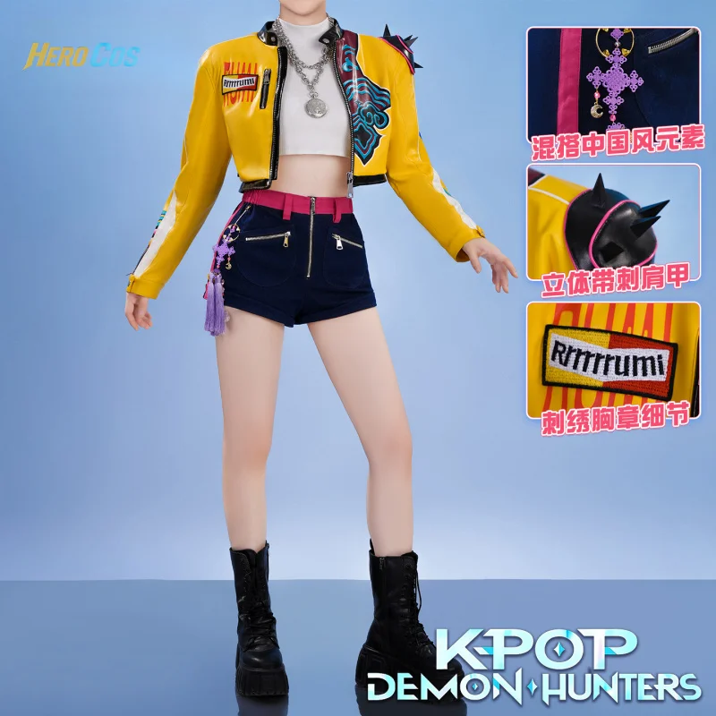 

KPop Demon Hunters Rumi Cosplay Costume Anime Party Women Uniform Hallowen Play Role Clothes Clothing HERO Cos