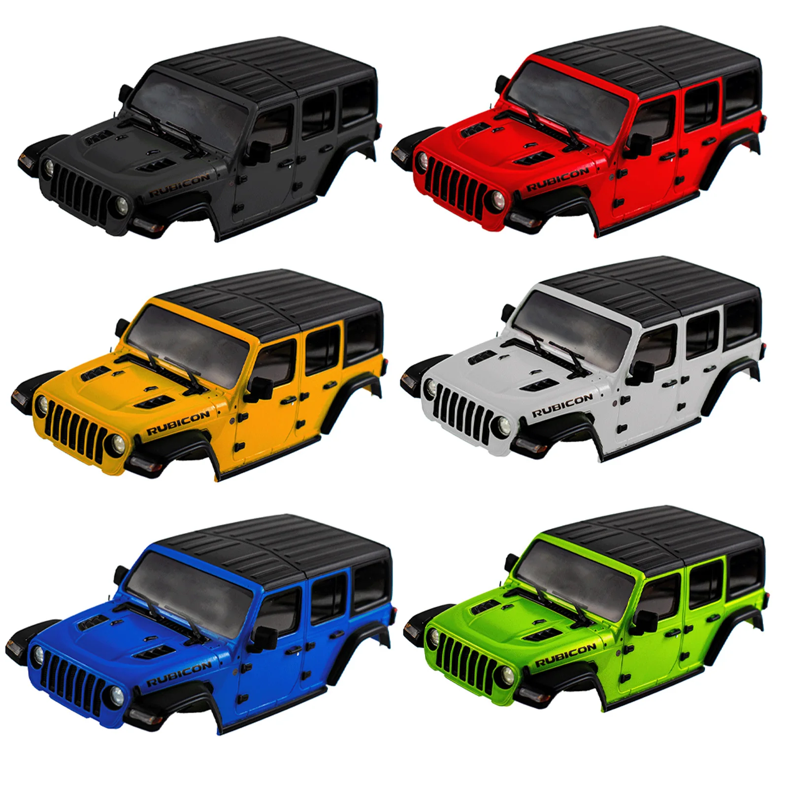 Body Car Shell JEEP Wrangler Rubicon Body Shell Mini Z Mini-Z 4X4 for 1/24 Axial SCX24 RC Car Body  DIY Upgrade Parts