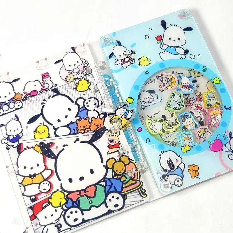 Cartoon Anime Crayon Shin chan Acrylic Shaking Patch Notebook A7 Haikyuu DIY Handbook High Beauty Student Gift
