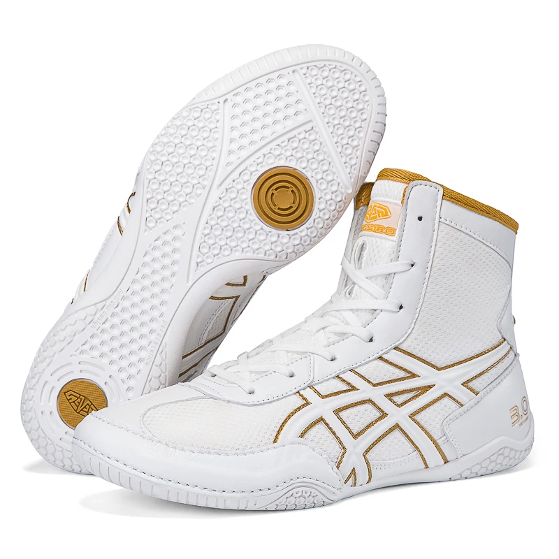 Boxing Shoes Breathable Mesh Non-slip Sole Lightweight Training Sneakers for Kickboxing Wrestling Combat Sports Size 31-47