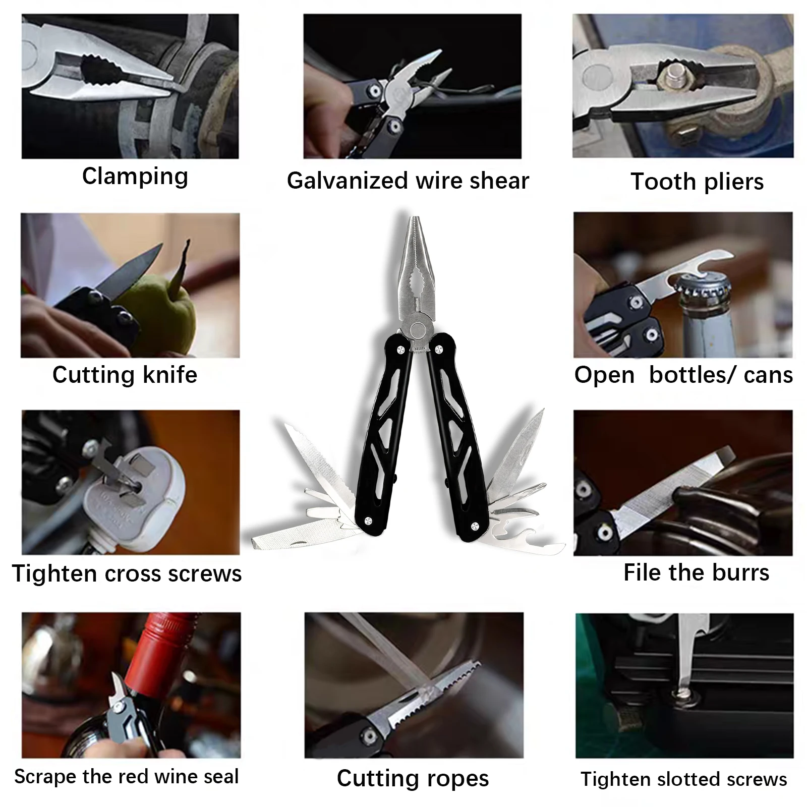 Multitool Camping Portable Stainless Steel Edc Folding Multifunction Tools Emergency Outdoor Survival Knife Pliers