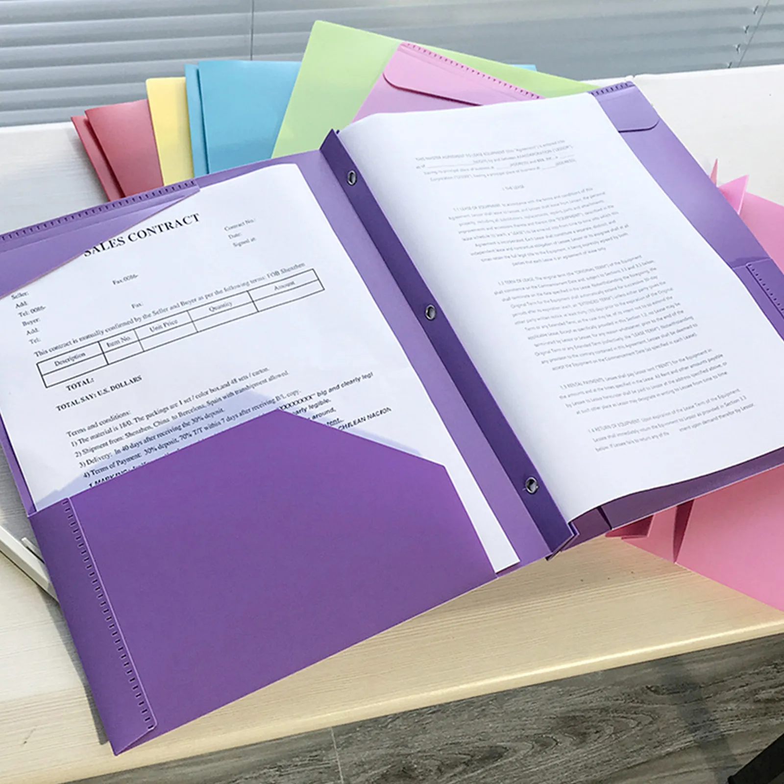 

6 шт. стильных папок для файлов формата А4 с двумя карманами, складной органайзер для документов, вместительная пластиковая папка для файлов с защитой от царапин, для офиса и школы