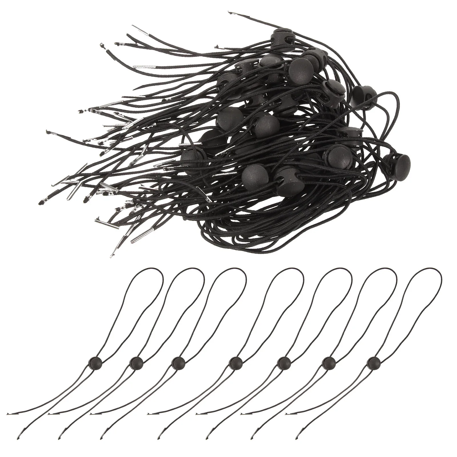 

30 Pcs Adjustable Windproof Rope Sun Hat Cord Elastic Fabric Multi-function Chin Straps for Hats