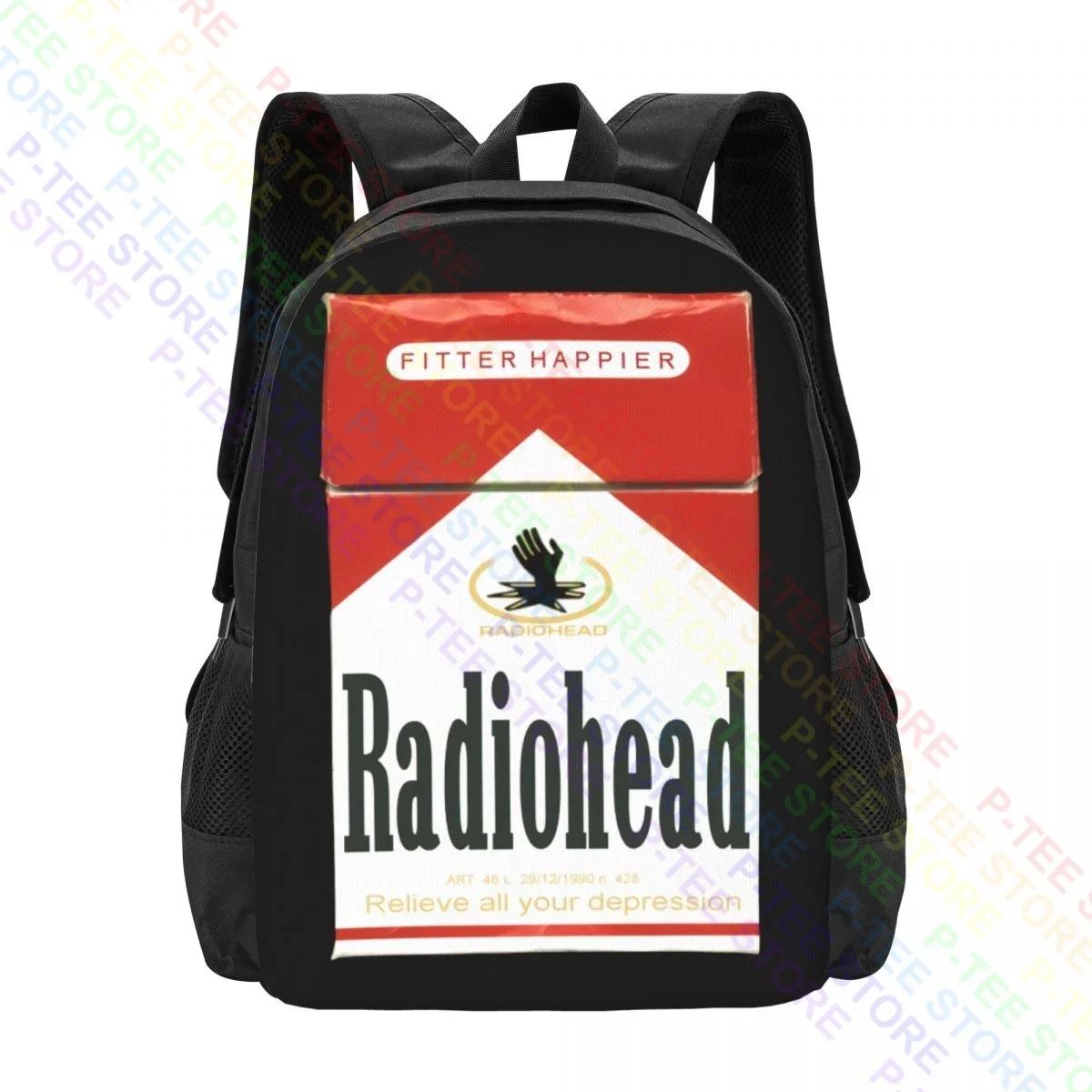 Radiohead Malboro SmokingBackpack Large Capacity Foldable New Style