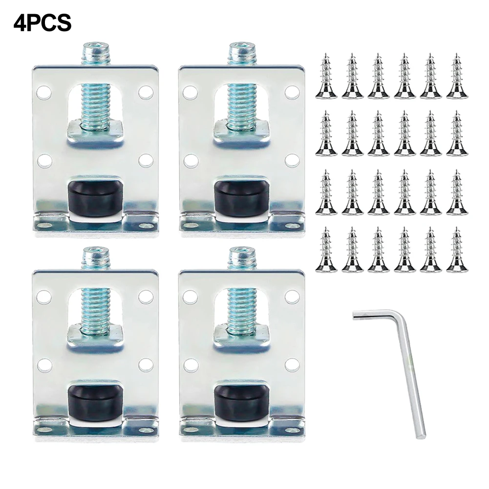 

4pcs Adjustable Levelling Feet Heavy Duty Height Adjusters Furniture Levelling Feet Reinforced Support For Cabinets Tables