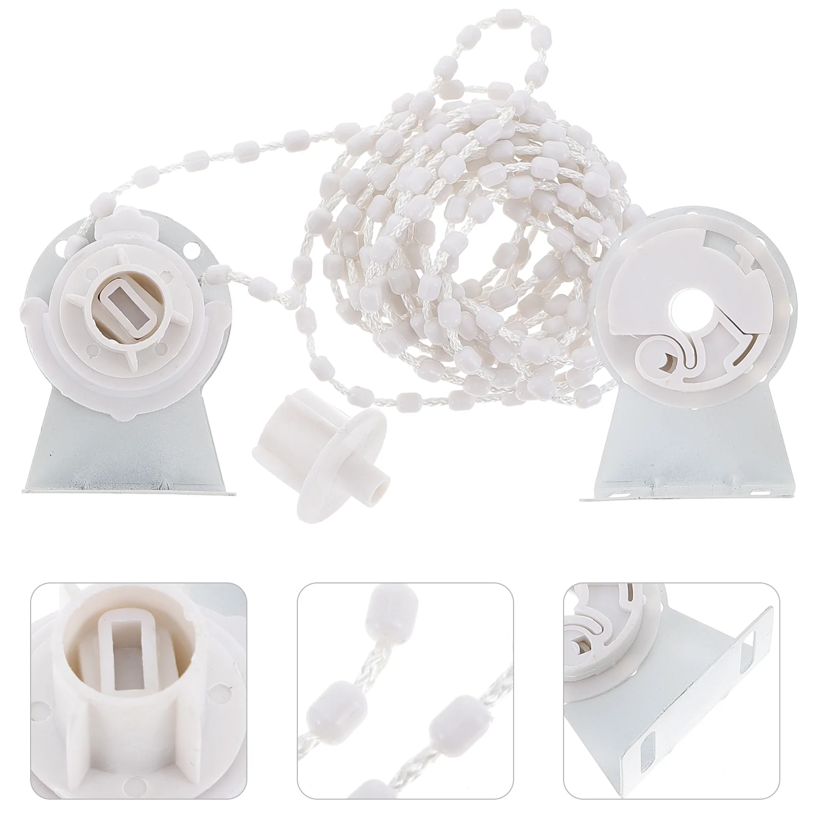 Curtain Roller Chain Roller Blind Beaded Chain Cord Clutch “U” Shape Roller Shade Blinds Connectors Metal Core Shade Repair (