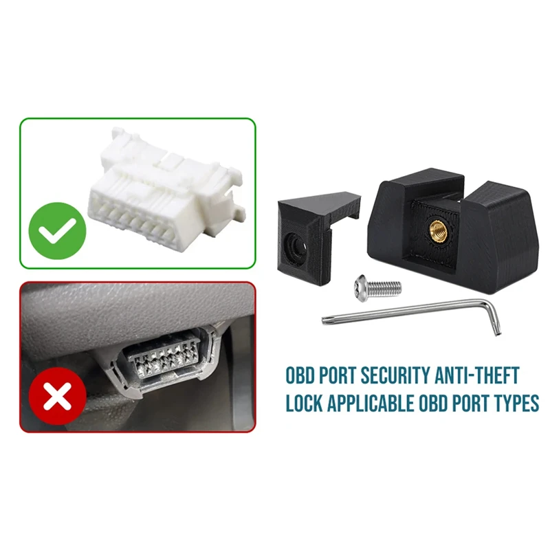 OBD Port Security Anti-Theft Lock Kit para Todos os 1996 e Veículos Mais Novos, OBD 2 Port, Dispositivo de Segurança, Acessórios Do Carro